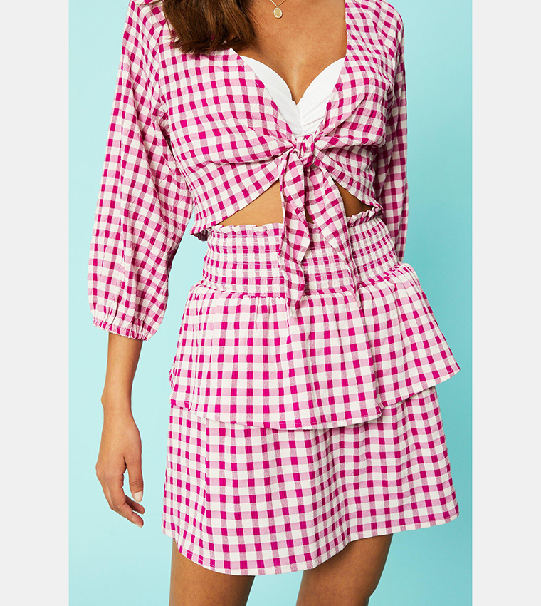 Red tartan skirt debenhams on sale