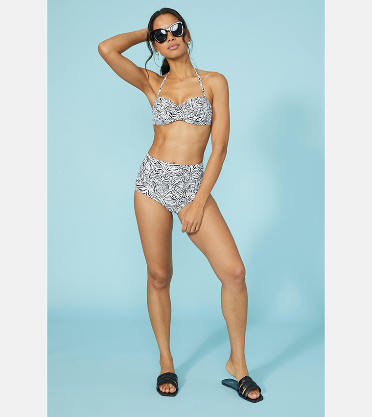 High waisted bikini set debenhams top