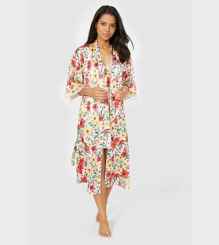 Floral store night robe