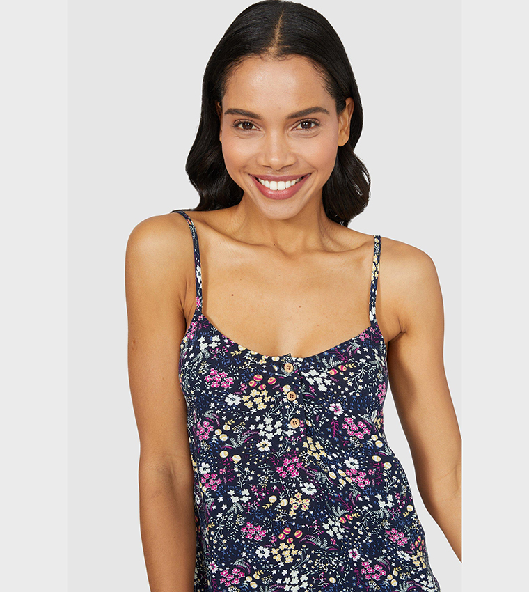Buy Debenhams Woven Viscose Printed Nightdress In Navy 6thStreet Bahrain