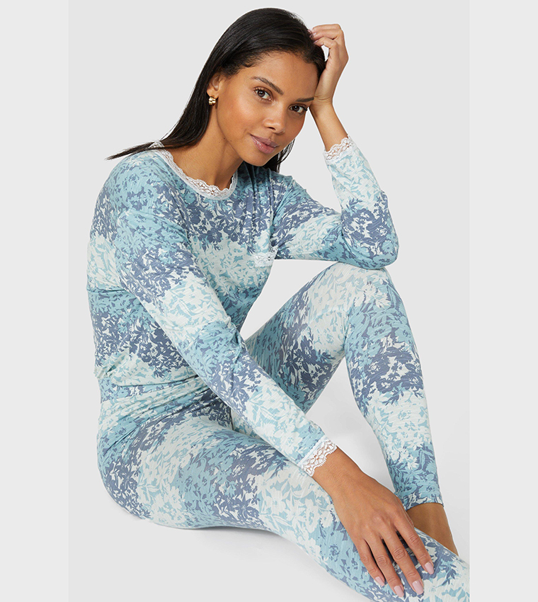 Buy Debenhams Viscose Slob Geo Printed Leggings In Green 6thStreet UAE