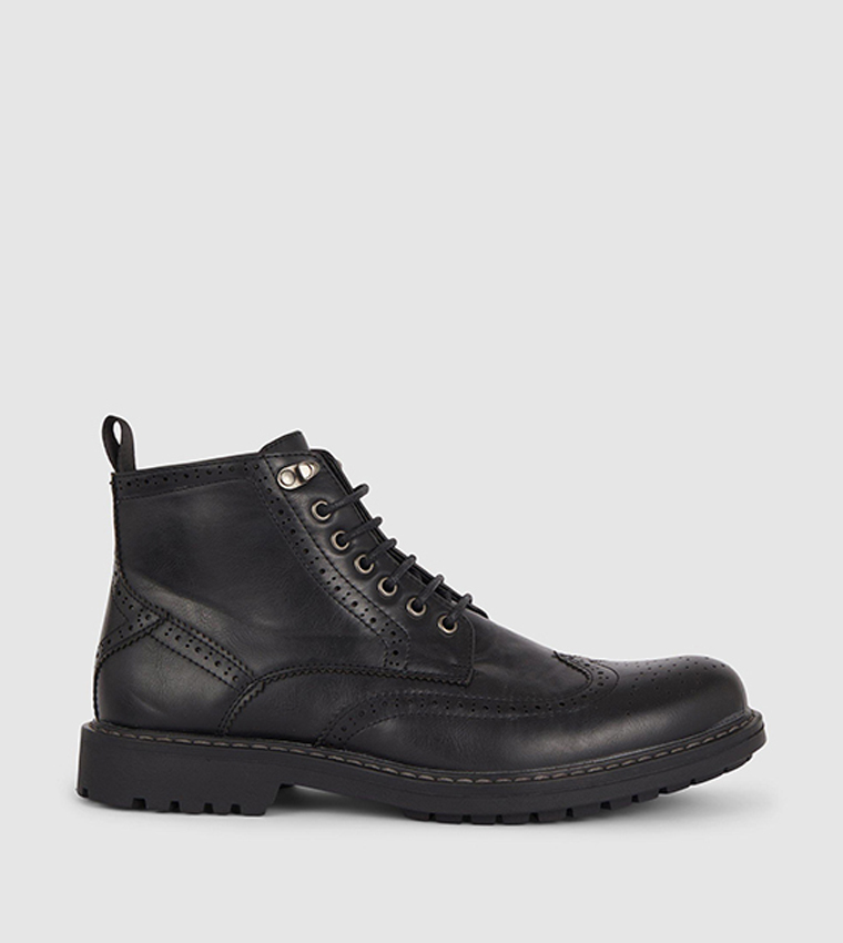 Debenhams black boots shop