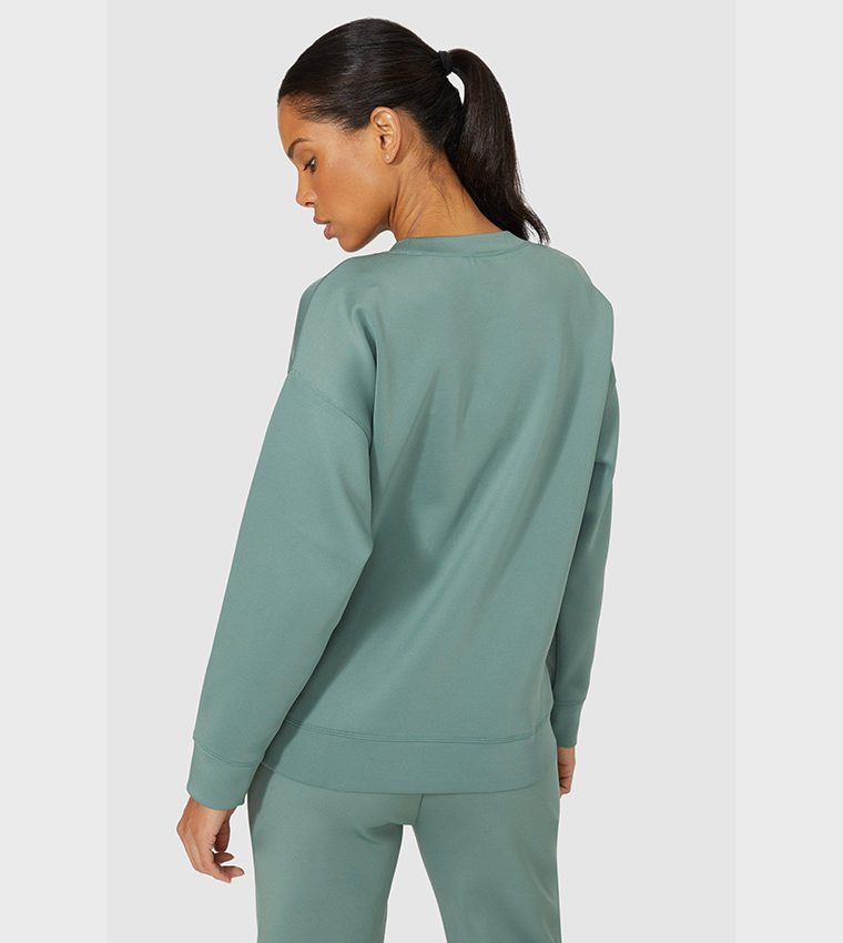 Buy Debenhams Scuba Long Sleeves Sweatshirt In Khaki 6thStreet Qatar