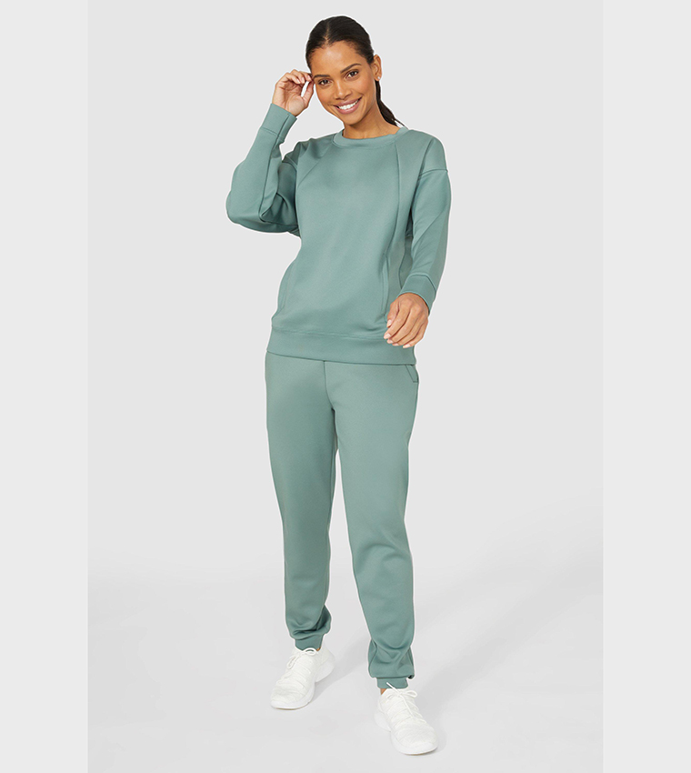 Buy Debenhams Scuba Long Sleeves Sweatshirt In Khaki 6thStreet Qatar