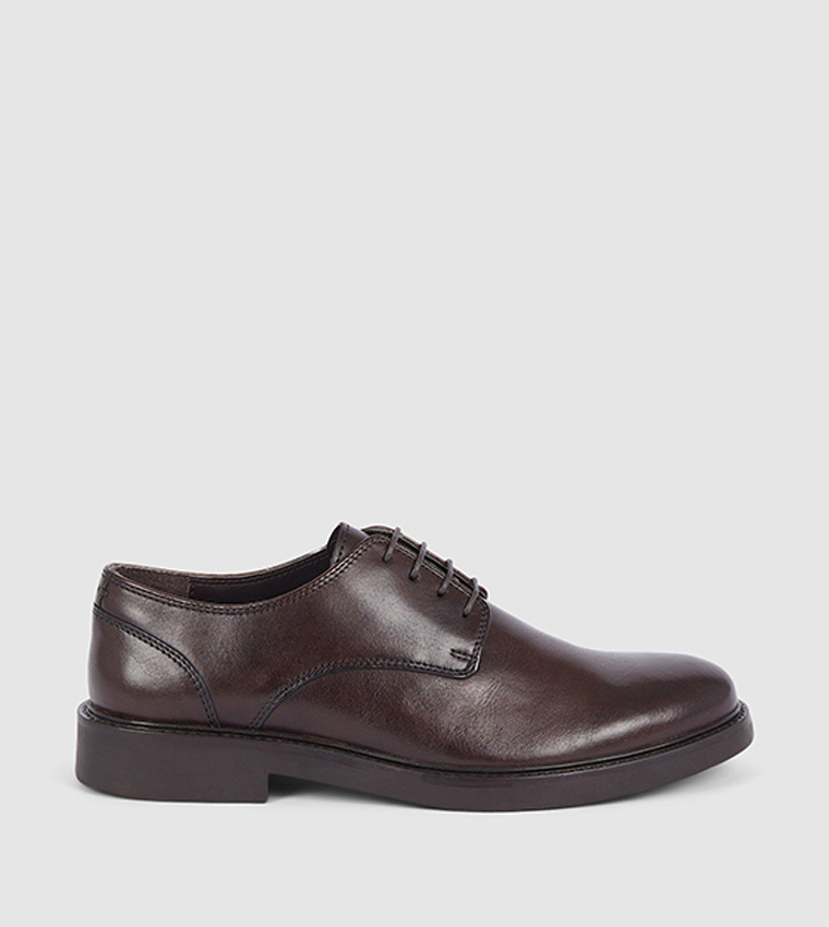 Buy Debenhams Elijah Leather Plain Toe Derby Shoes In Brown 6thStreet UAE