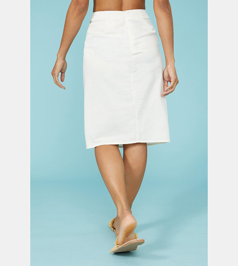 Debenhams white pencil skirt store