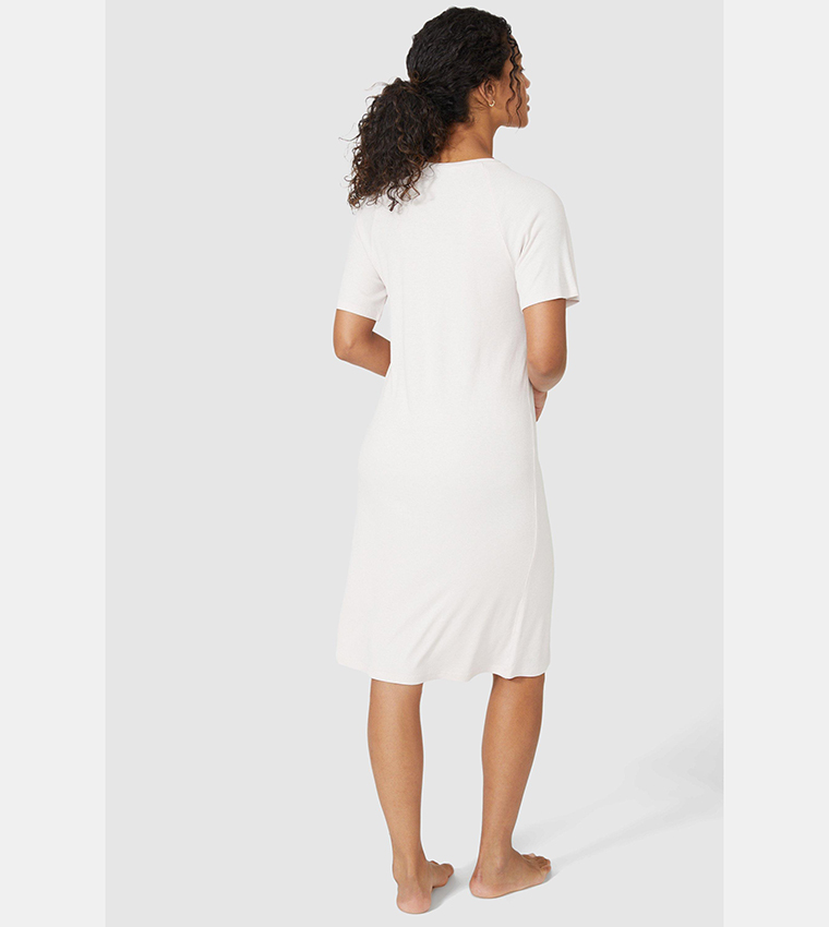 Buy Debenhams Milano Rib Sleep Dress With Lace In Pink 6thStreet