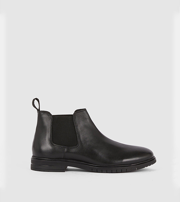 Buy Debenhams Airsoft Comfort Flex Sole Leather Chelsea Boots In Black 6thStreet Oman