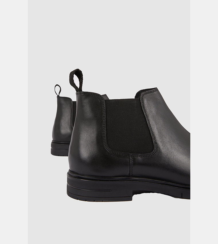 Debenhams black leather boots online
