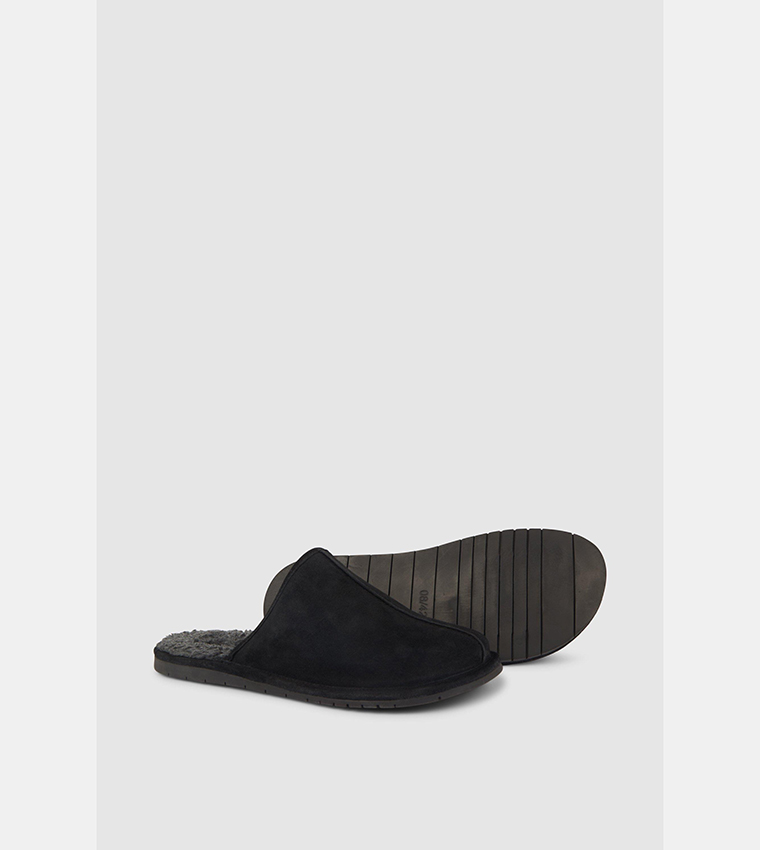 Buy Debenhams Premium Suede Mules In Black 6thStreet Oman
