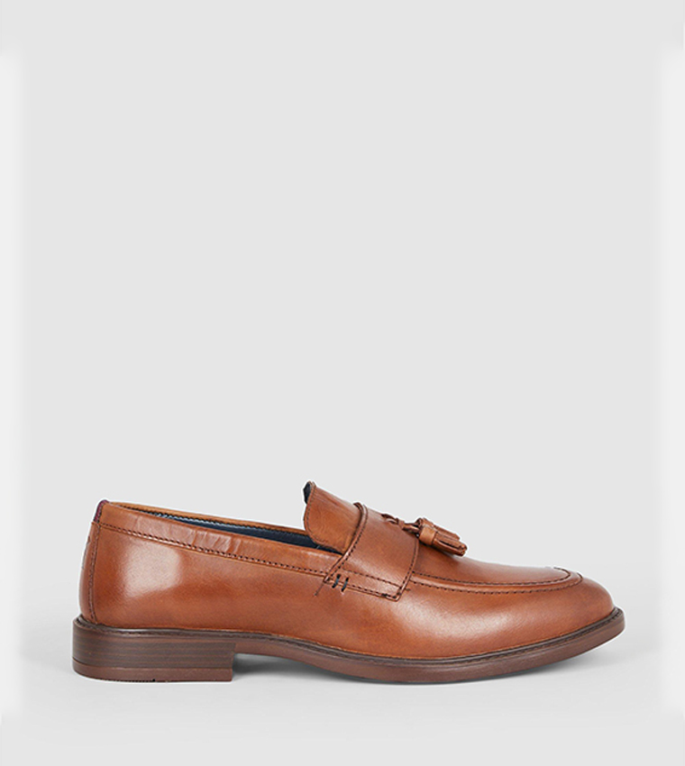 Buy Debenhams Red Tape Clayton Leather Tassel Loafers In Brown 6thStreet Kuwait