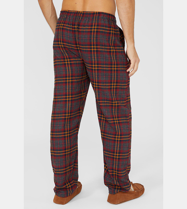 Buy Debenhams Brushed Twill Check Woven Lounge Pants In Orange 6thStreet Qatar