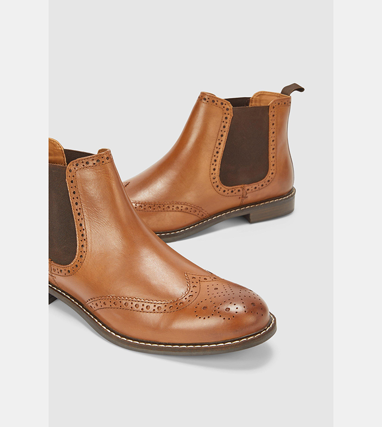 Buy Debenhams Red Tape Downton Leather Chelsea Boots In Brown 6thStreet Kuwait