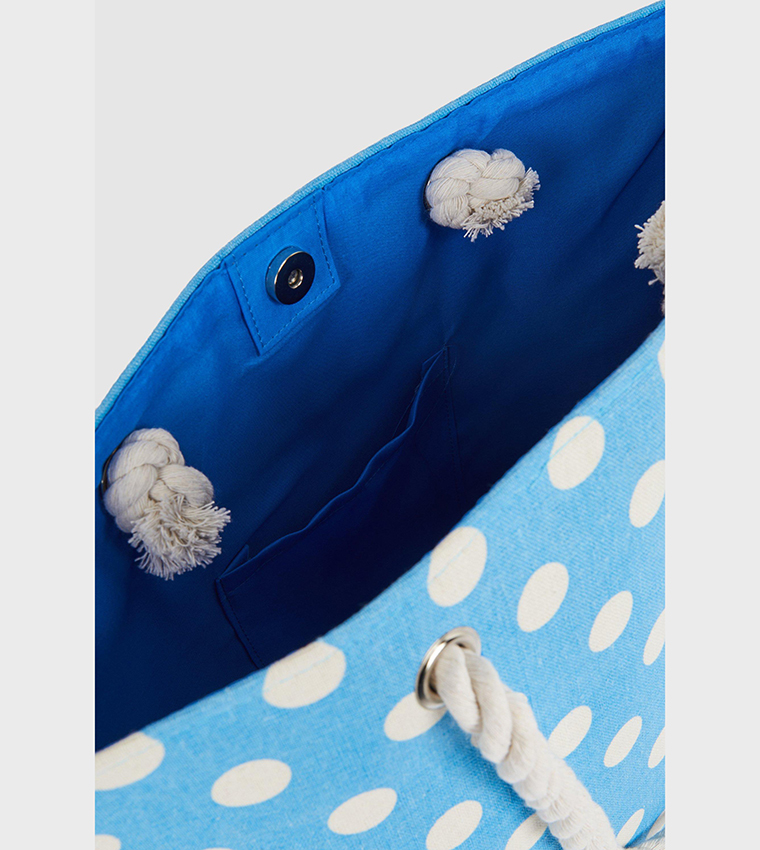Buy Debenhams Spot Beach Shoulder Bag In Blue 6thStreet Qatar