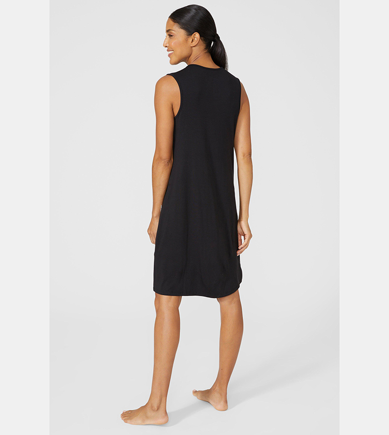 Buy Debenhams Viscose Lace Nightdress In Black 6thStreet Kuwait