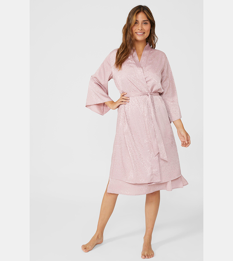 Debenhams pink dressing gown on sale