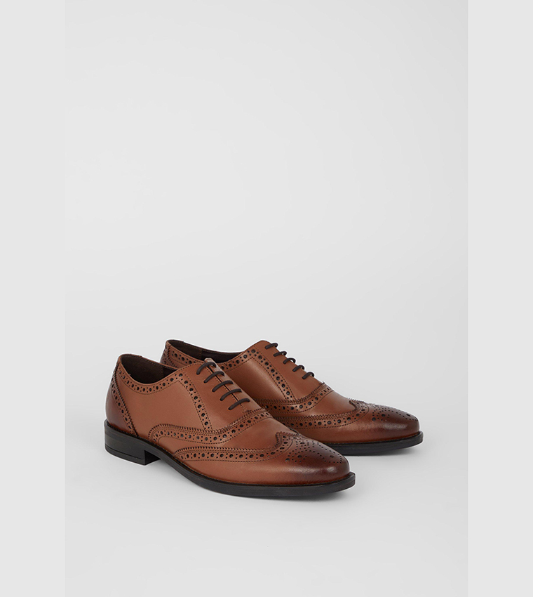 Buy Debenhams Airsoft Comfort Leather Derby Shoes In Tan