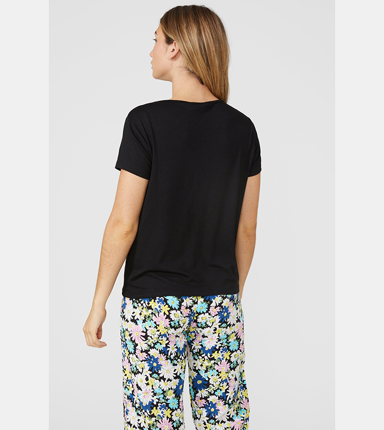 Buy Debenhams Daisy Short Sleeves Jersey Sleep Top With Printed