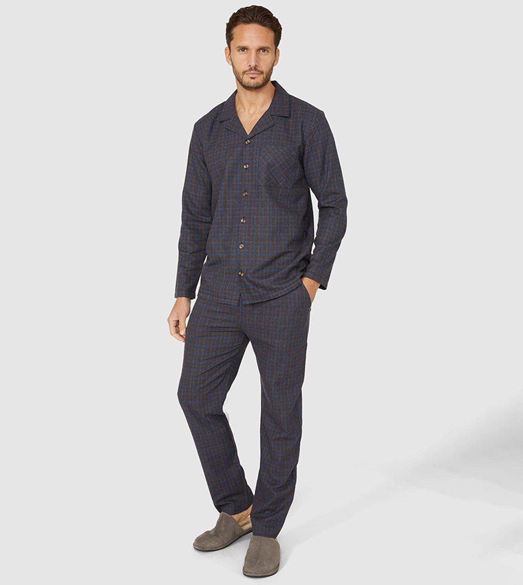Pyjamahose twill check top