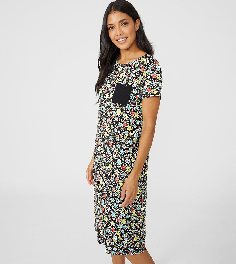 Buy Debenhams Bright Daisy Jersey Printed Jersey Sleep Top Plain