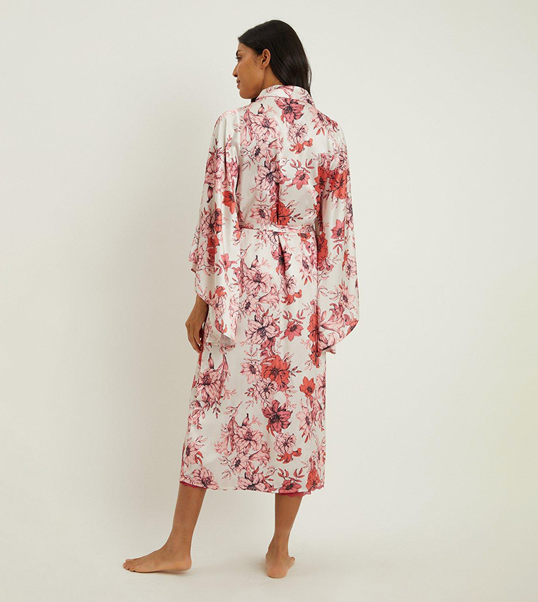 Buy Debenhams Lily Bloom Kimono Robe In Ecru 6thStreet Kuwait