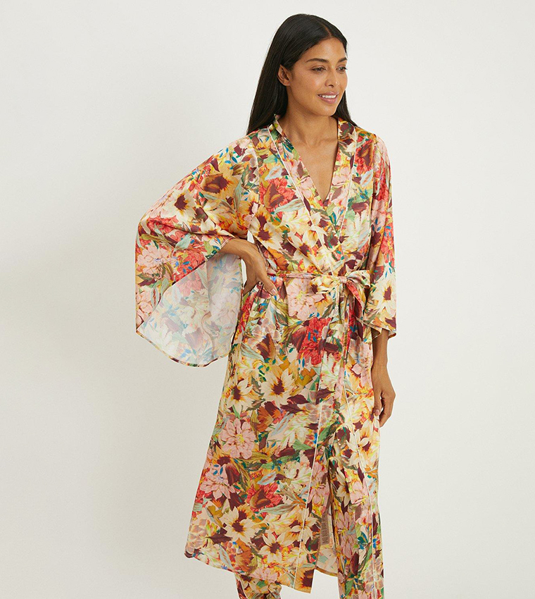 Buy Debenhams Autumn Garden Kimono Robe In Multiple Colors 6thStreet Kuwait