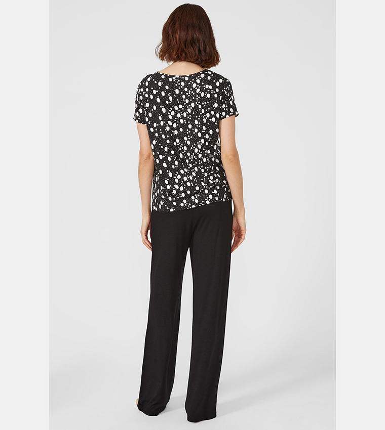 Buy Debenhams Plain Jersey Straight Fit Pants With Print Waist Band In Multiple Colors 6thStreet Bahrain