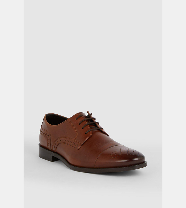 Buy Debenhams Poplar Leather Formal Brogue Shoes In Tan 6thStreet Oman