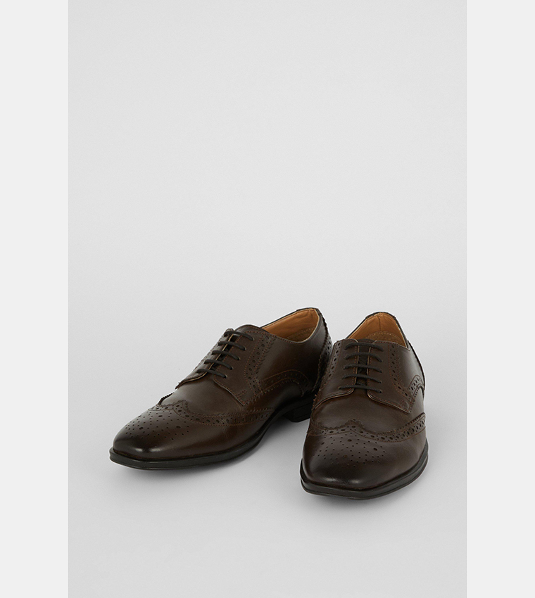 Buy Debenhams Thomas Blunt Smart Leather Wingtip Brogue Shoes In