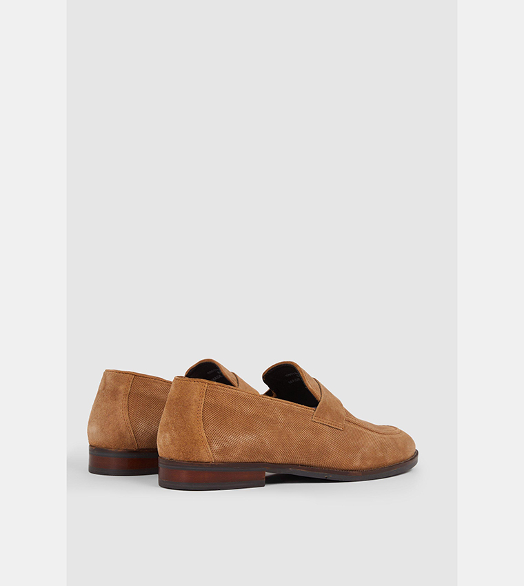 Suede slip cheap on dress shoes