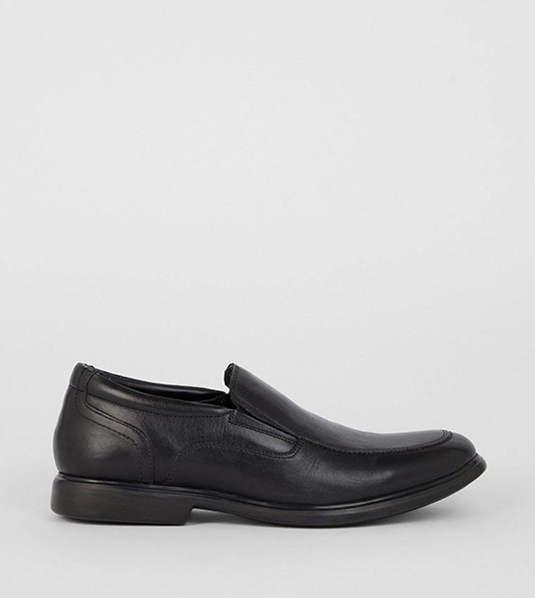 Buy Debenhams Croft Wide Fit Leather Slip On Formal Shoes In Black