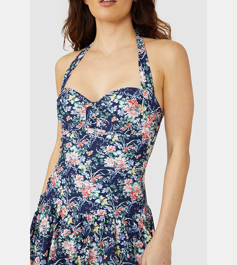 Buy Debenhams Navy Floral Skirted Swimsuit In Navy 6thStreet UAE