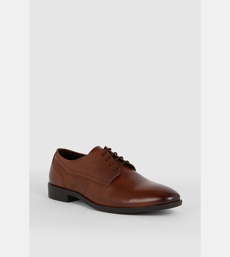 Buy Debenhams Aintree Perf Detail Leather Derby Shoes In Tan