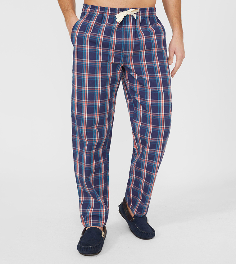 Buy Debenhams Checked Woven Lounge Pants In Pink 6thStreet Kuwait
