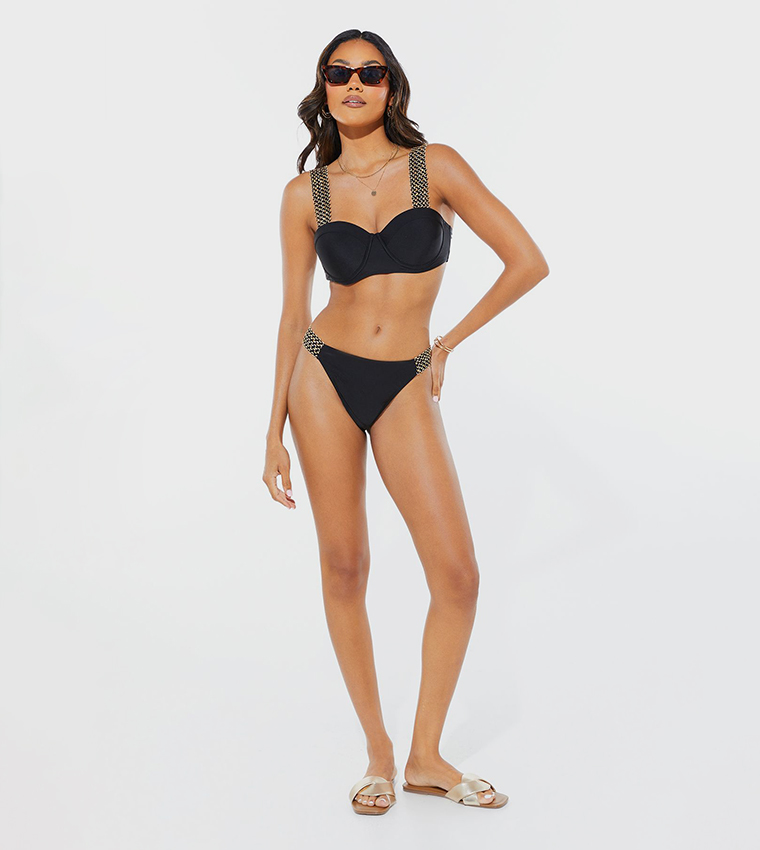 Metallic Moulded Bikini Top