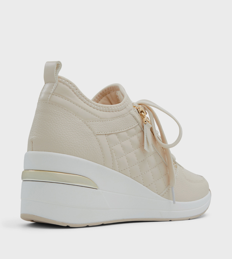 DEDEE Lace Up Wedge Sneakers