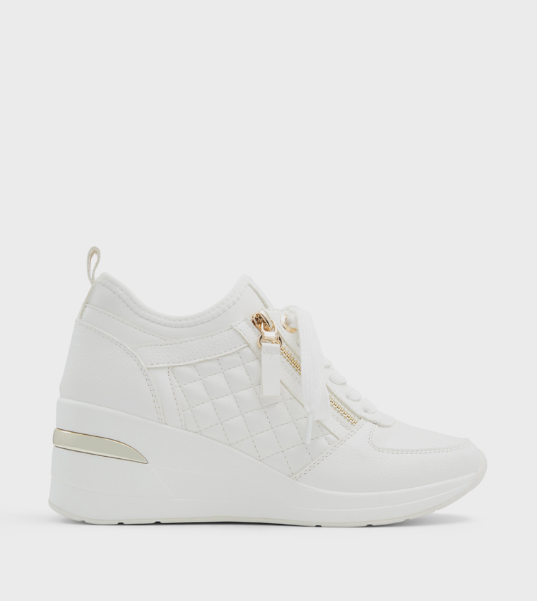 DEDEE Lace Up Wedge Sneakers