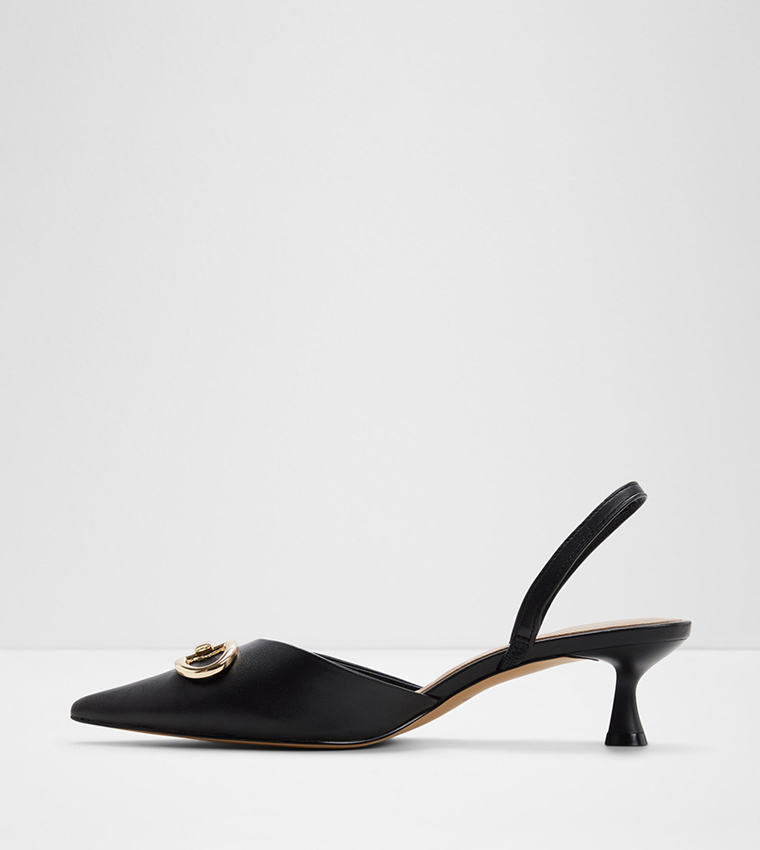 DELICAT Metal Accent Pointed Toe Pumps
