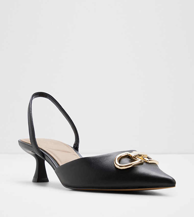 DELICAT Metal Accent Pointed Toe Pumps