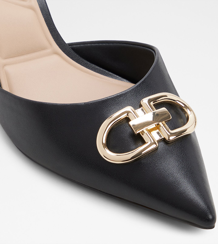 DELICAT Metal Accent Pointed Toe Pumps