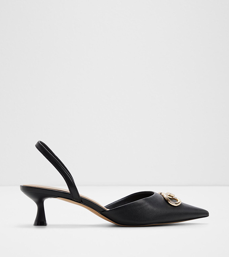 DELICAT Metal Accent Pointed Toe Pumps