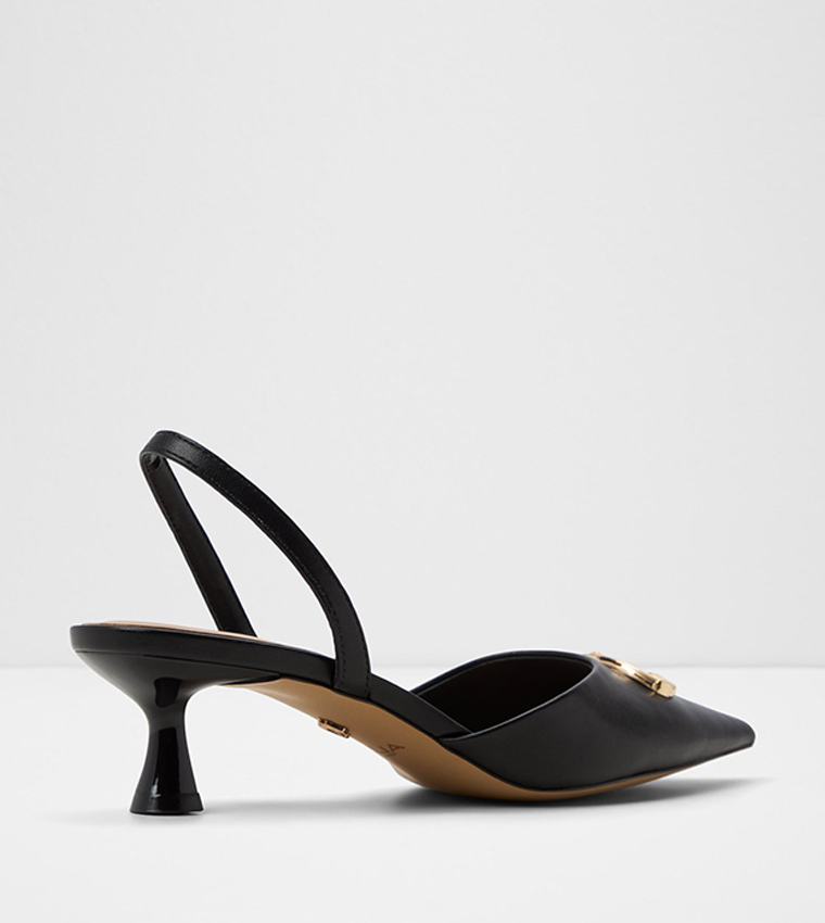 DELICATE Textured Slingback Mule Pumps