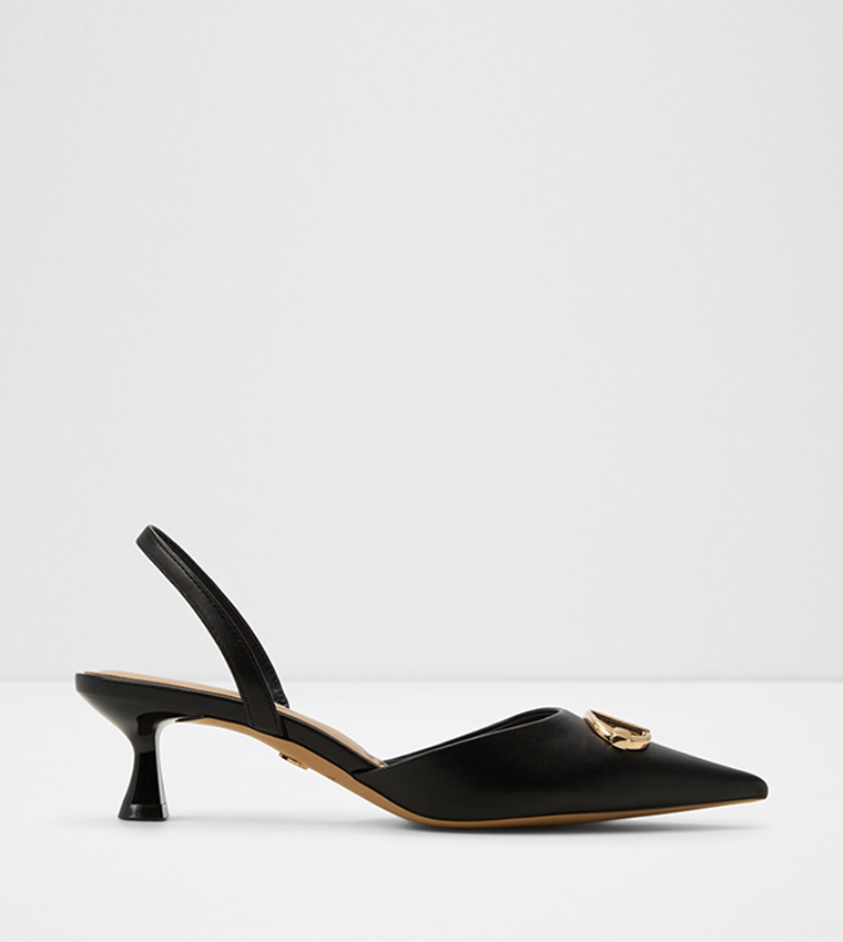 DELICATE Textured Slingback Mule Pumps