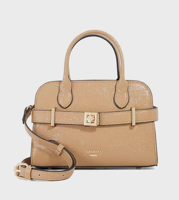 DELINEATE Textured Satchel Bag