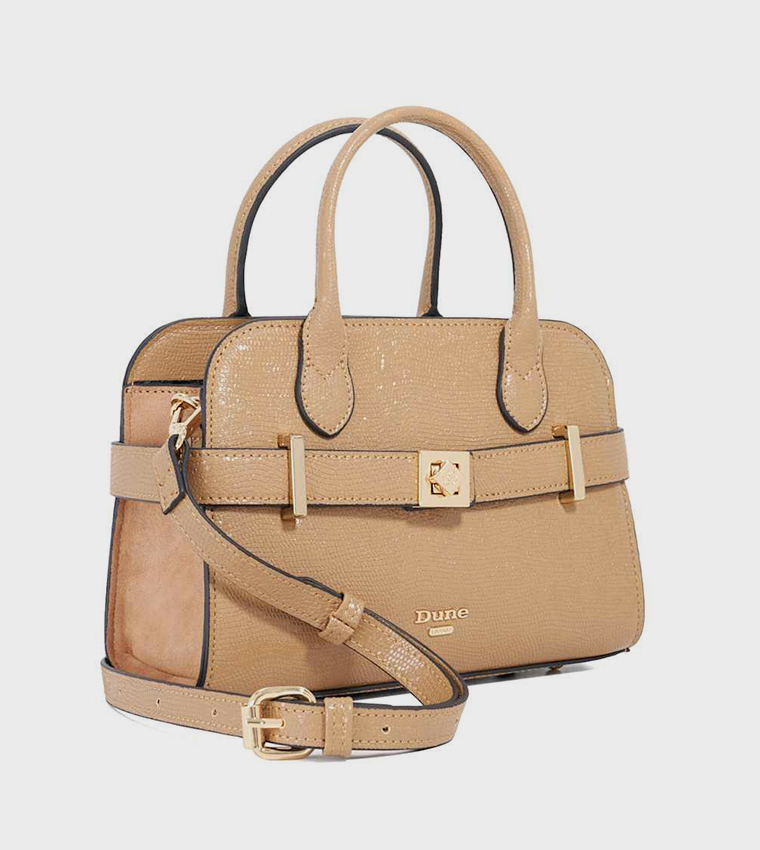 DELINEATE Textured Satchel Bag