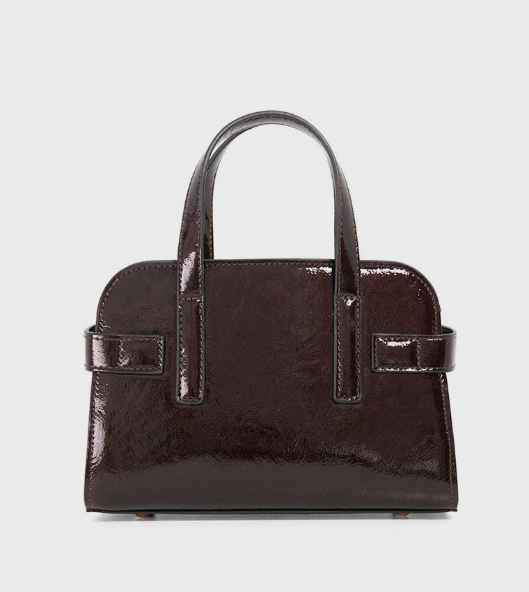 DELINEATE Textured Satchel Bag