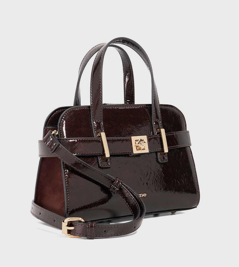 DELINEATE Textured Satchel Bag