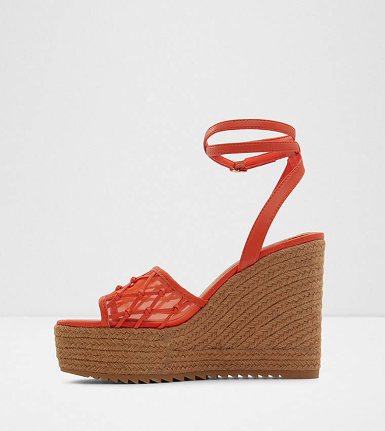 DELLEN Textured Espadrille Wedges
