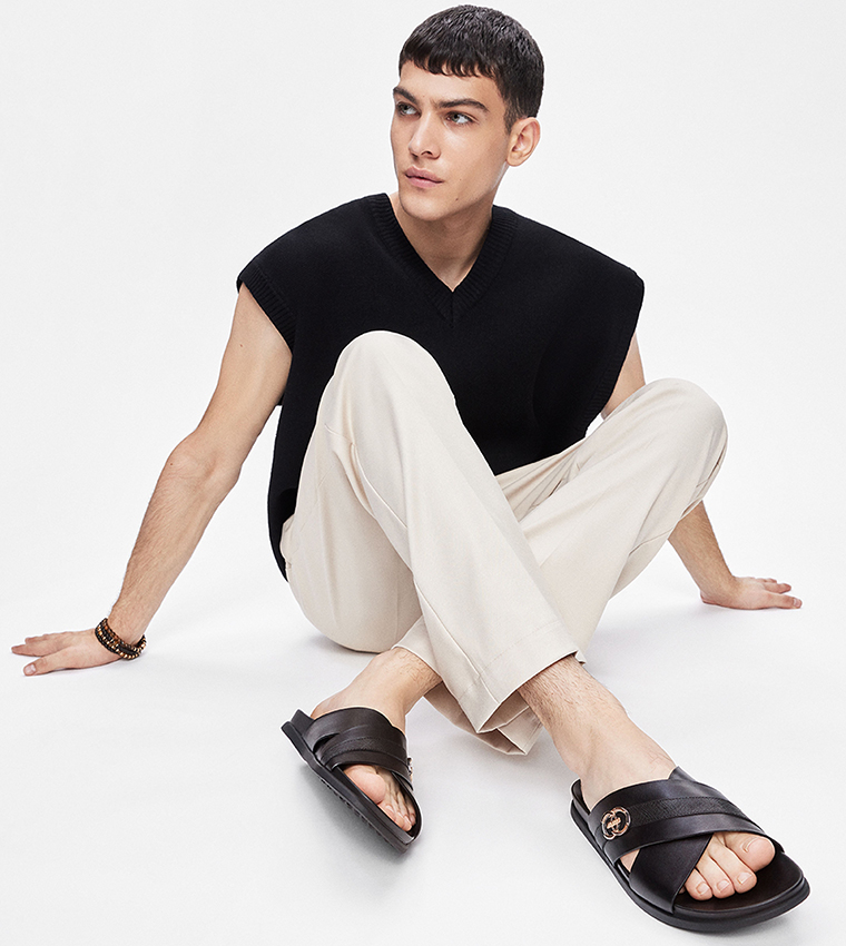 DELMAR Criss-Cross Strap Sandals