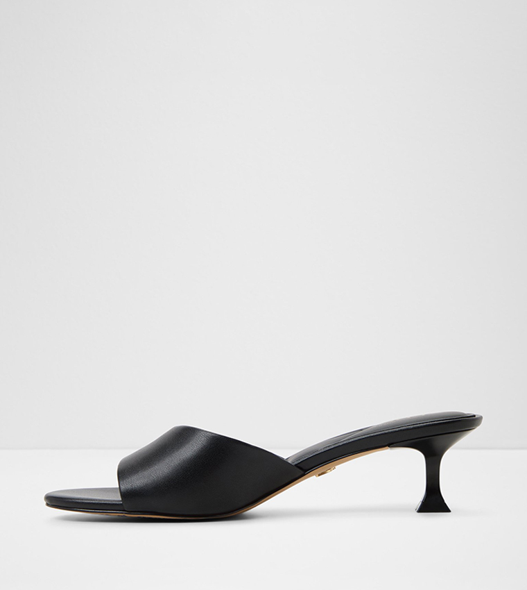 DELPHINIA Flared Heel Sandals